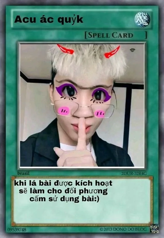 Meme lá bài Yugioh chế bựa hài hước và thú vị dành cho các fan