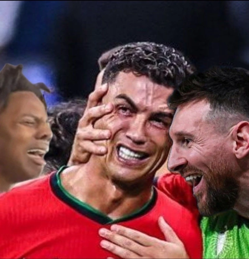 Ảnh Ronaldo meme ngộ nghĩnh phù hợp để chia sẻ trên mạng