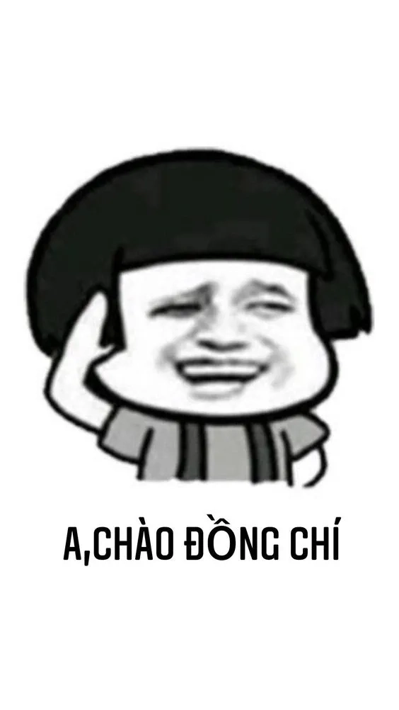 Meme xin chào dễ thương phù hợp để bắt đầu cuộc trò chuyện