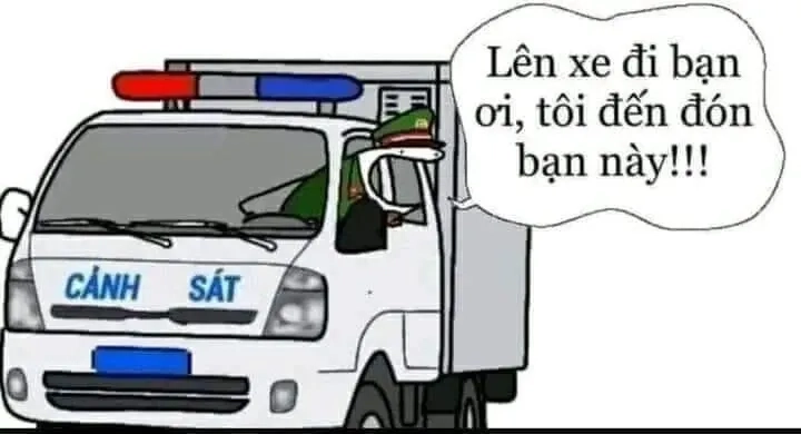 Chế công an meme hài hước với hình ảnh sáng tạo