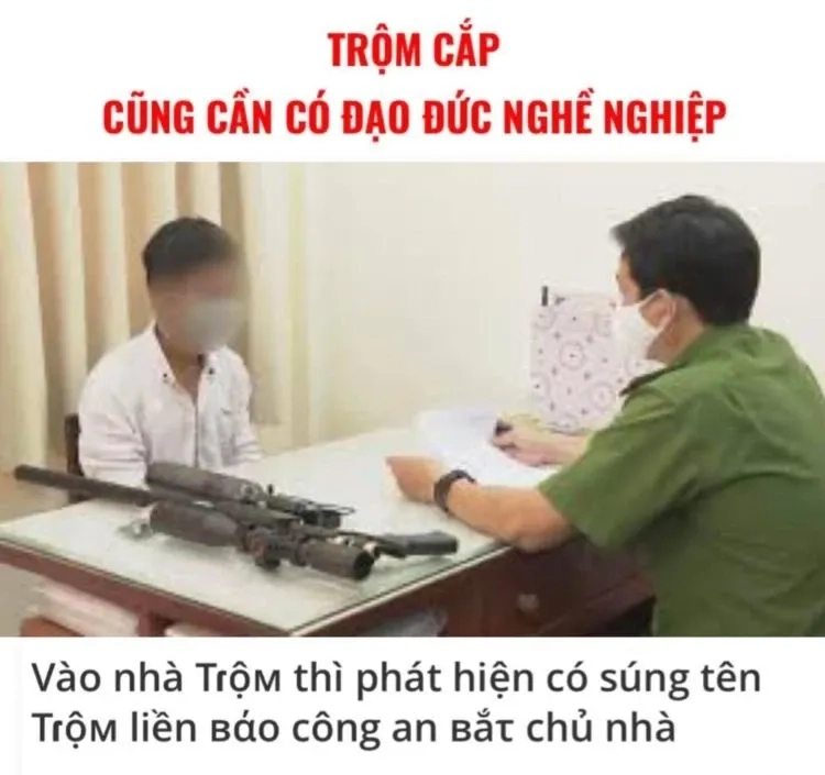 Lá bài meme công an độc đáo và đầy tính giải trí