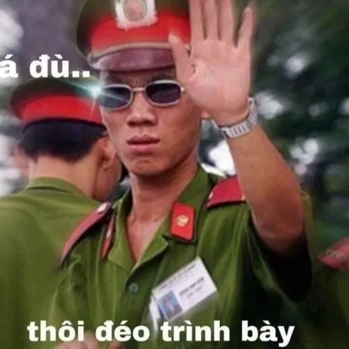 Tất xanh công an meme ngộ nghĩnh và đáng yêu không ngờ