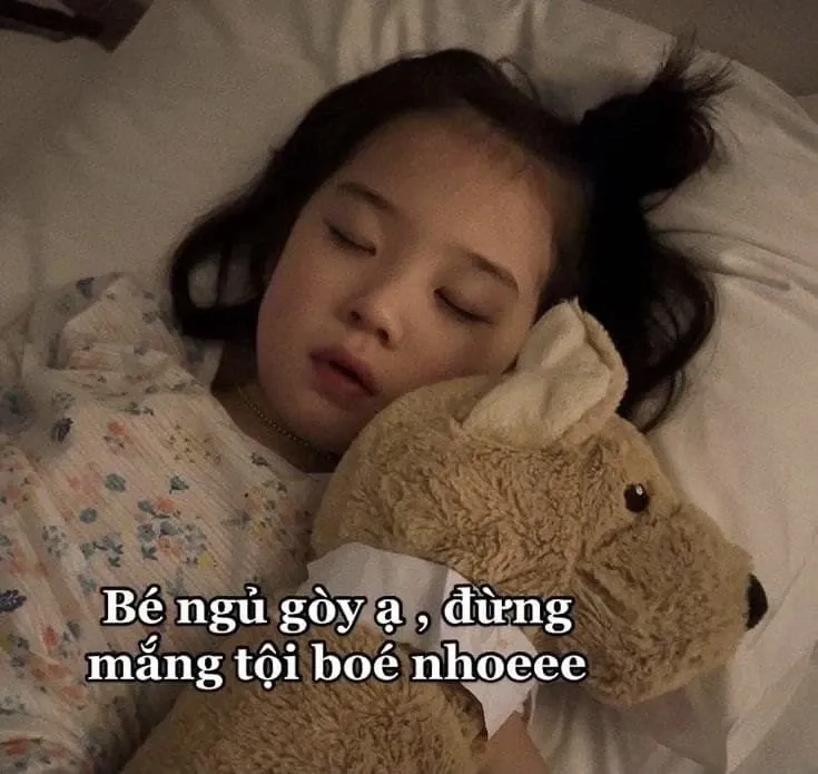 Meme đi ngủ cute với lời chúc dễ thương và ý nghĩa