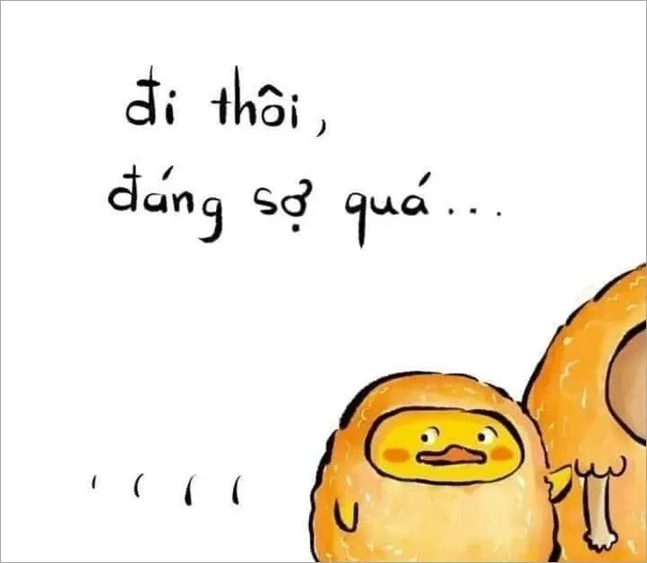 Meme sợ quá cơ hài hước và đáng yêu dễ dàng chia sẻ