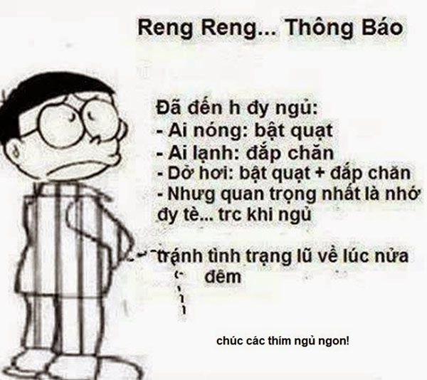 Chúc ngủ ngon meme thú vị và sáng tạo trong mọi hoàn cảnh