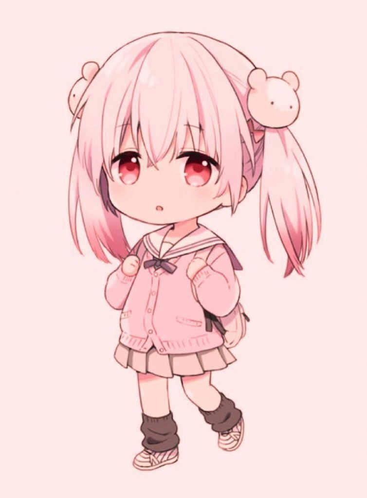 Anime nữ cute đáng yêu chibi với phong cách dễ thương