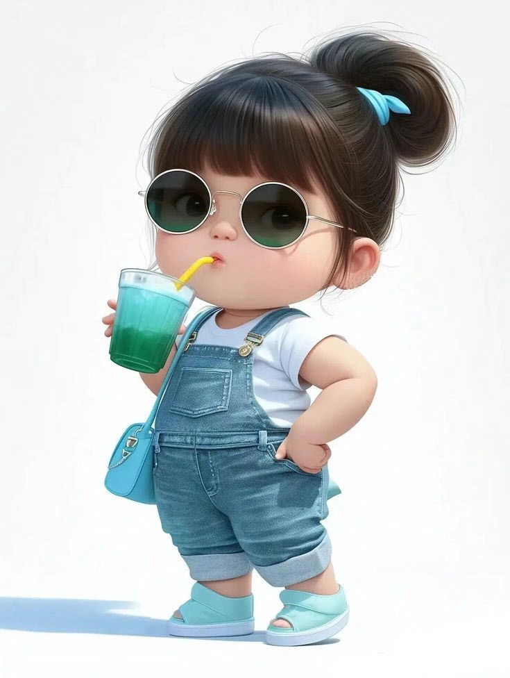 Ảnh chibi nữ ngầu cá tính nhưng vẫn đáng yêu