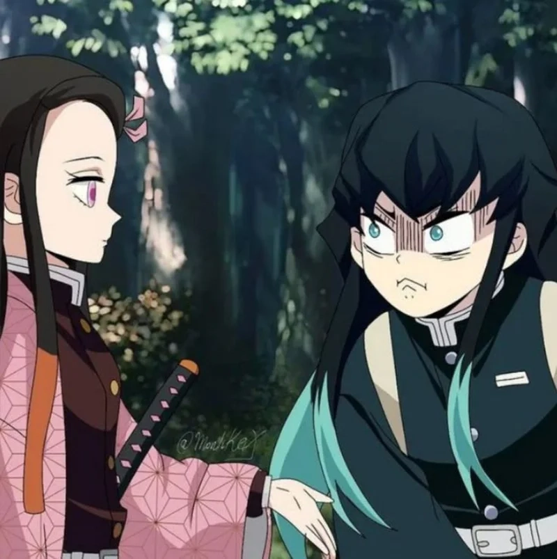 Nezuko x Muichiro khoảnh khắc đẹp trong anime