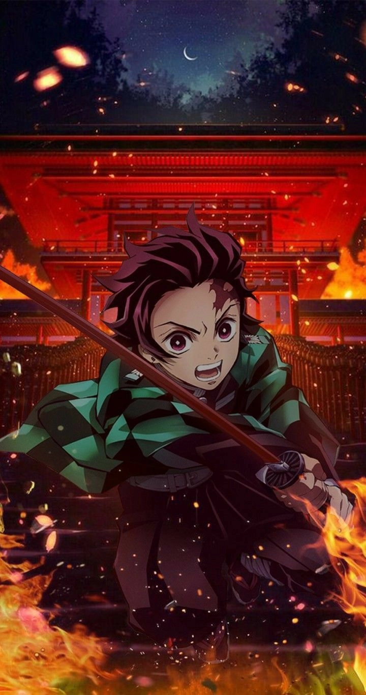 Hình nền Tanjiro ngầu 4K dành cho fan Kimetsu Yaiba