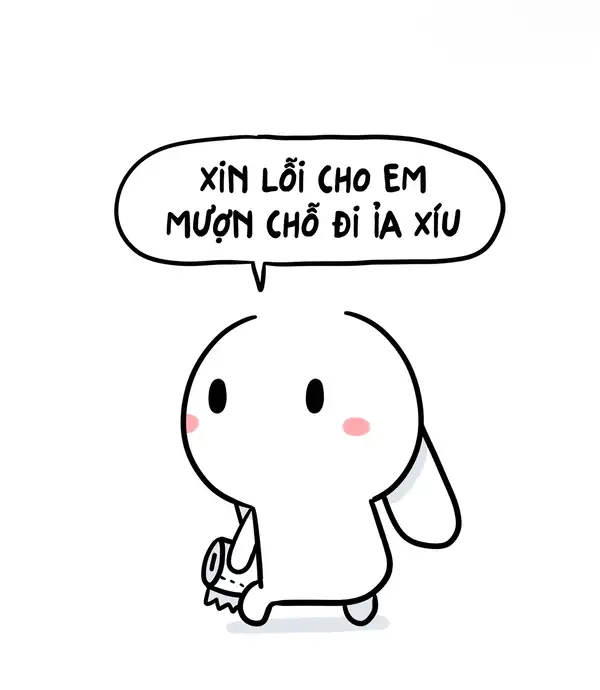 Hình Thỏ Bảy Màu meme ngộ nghĩnh và đáng yêu