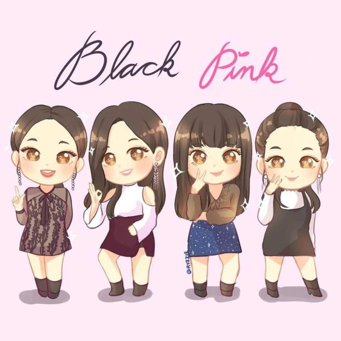Black pink chibi cute siêu dễ thương hút mắt