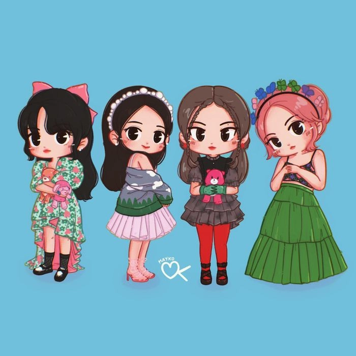 Chibi black pink nổi bật phong cách riêng biệt