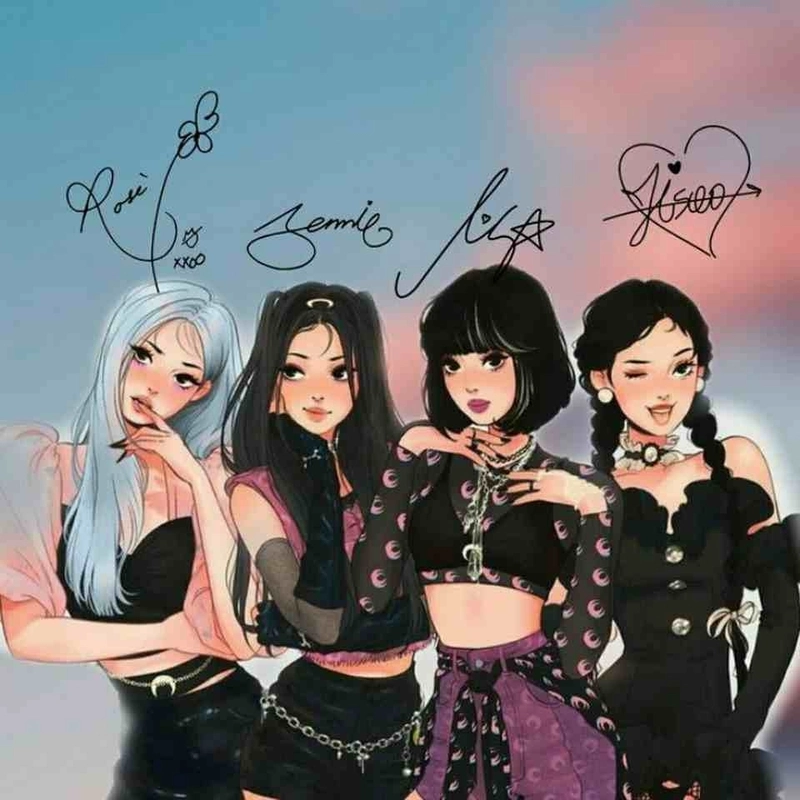 Hình Blackpink cute chibi phong cách cực lạ