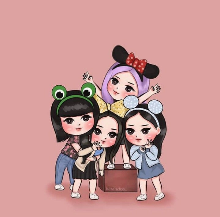 Ảnh chibi Blackpink cute phá cách cá tính
