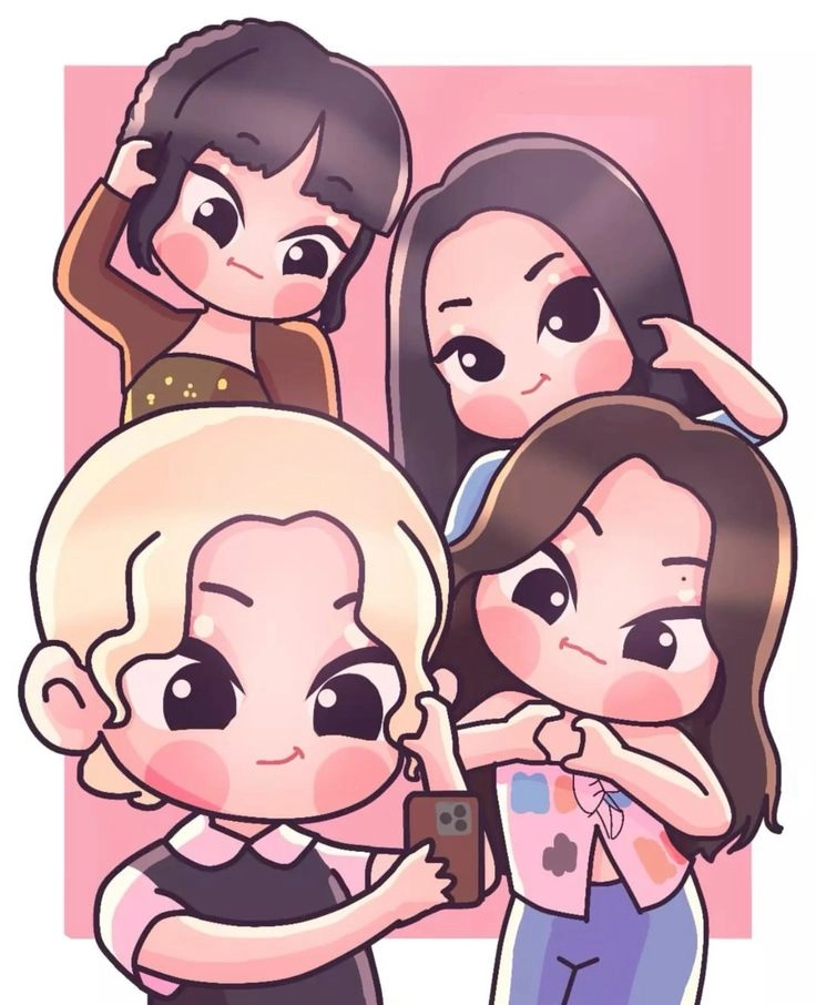 Ảnh chibi Black Pink dễ thương gây bão mạng
