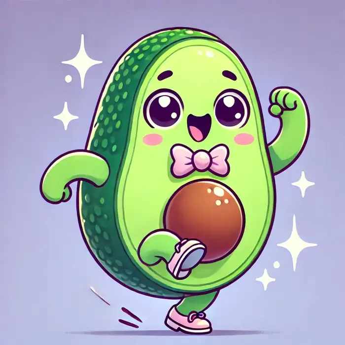 Hình nền trái bơ chibi cho điện thoại siêu đẹp