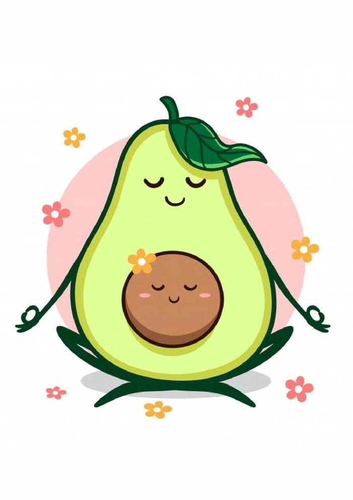 Hình chibi quả bơ ngọt ngào, dễ thương làm ai cũng phải yêu