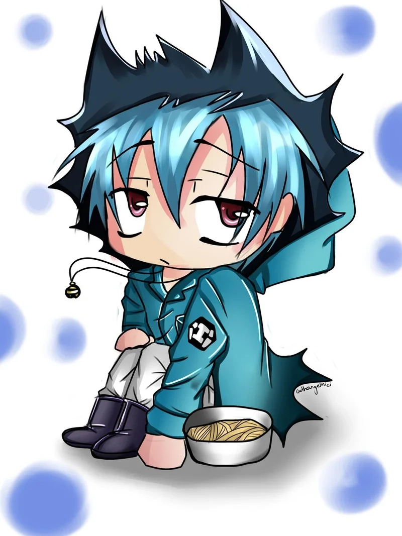 Ảnh anime nam chibi đậm chất hoạt hình hiện đại