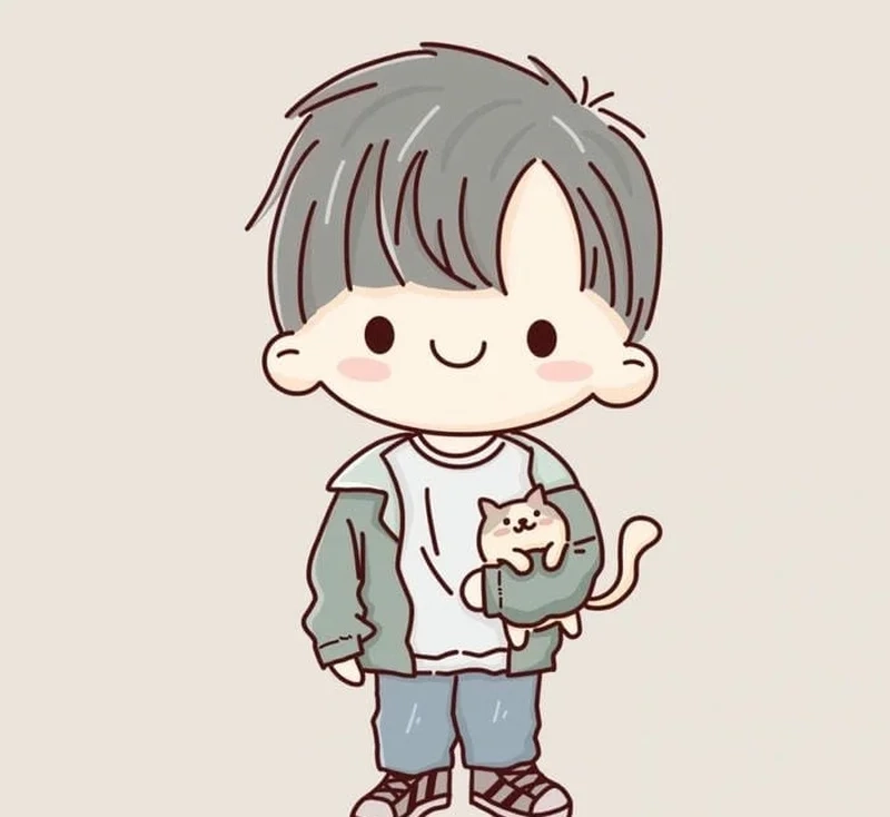 Hình anime chibi nam tạo cảm giác gần gũi đáng yêu