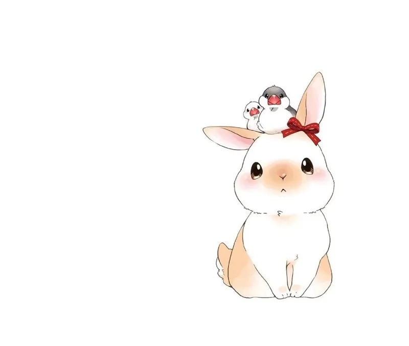 Chibi cute hình nền con thỏ cute siêu đáng yêu