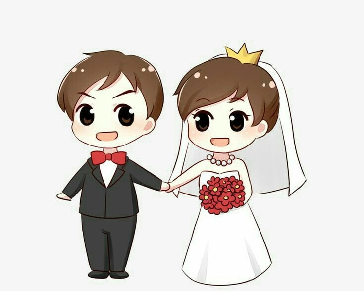 Vẽ chú rể và cô dâu theo phong cách chibi