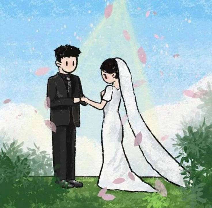 Chú rể cô dâu búp bê chibi làm quà cưới độc lạ