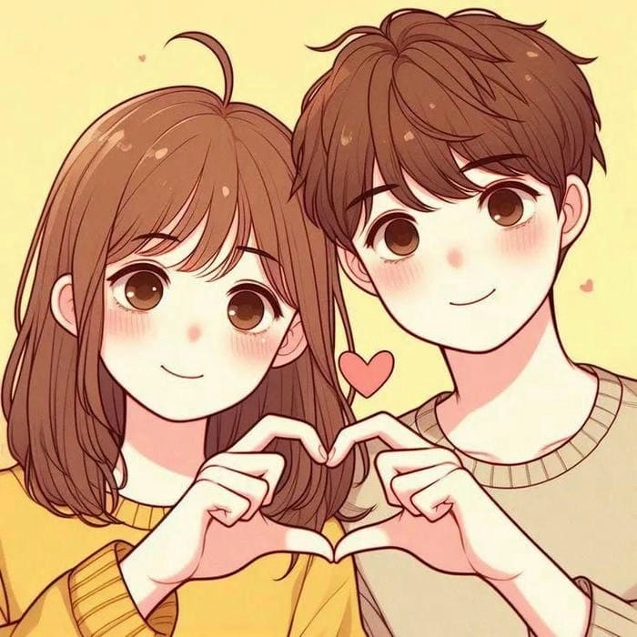 Cặp chibi tình cảm dễ thương khó cưỡng
