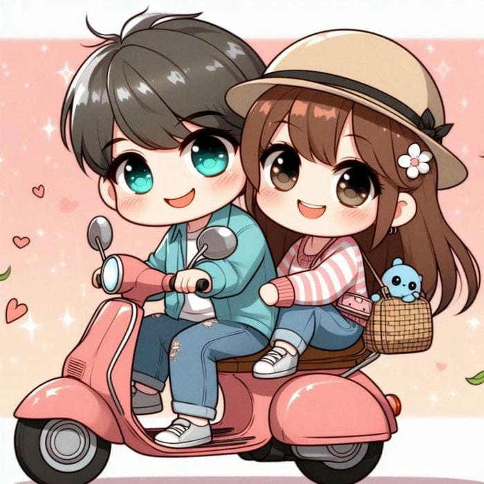 Hình chibi cute cặp siêu dễ thương nhất