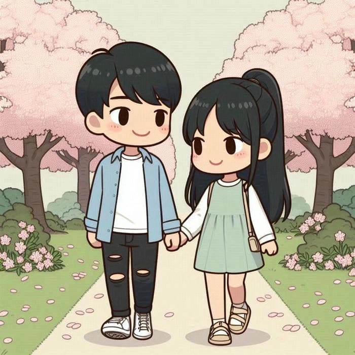 Hình chibi đôi nắm tay gây bão cộng đồng