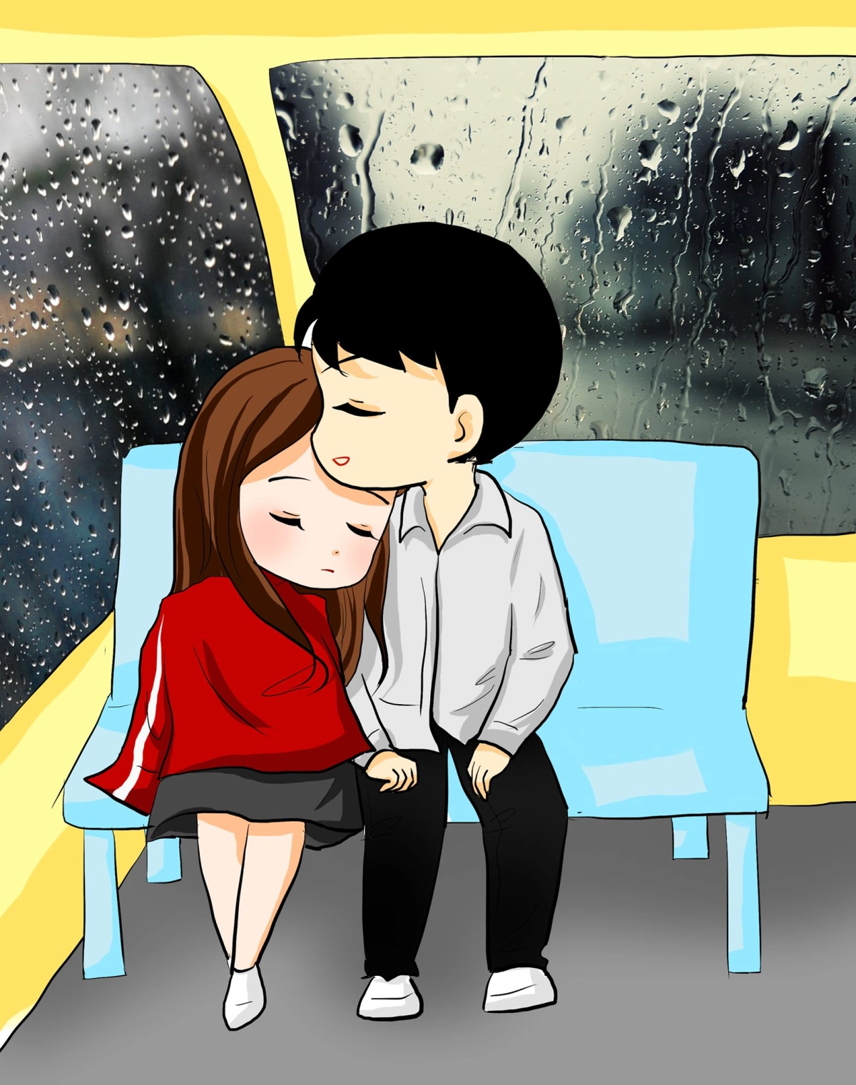 Hình ảnh chibi cặp đôi dễ thương ngất ngây