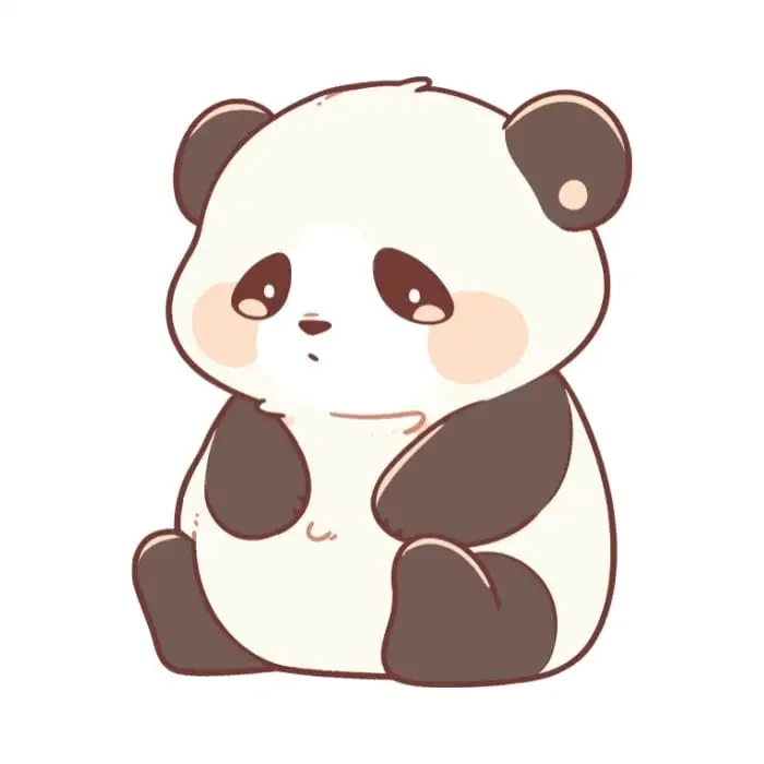Chibi gấu trúc cute nổi bật trong từng nét vẽ