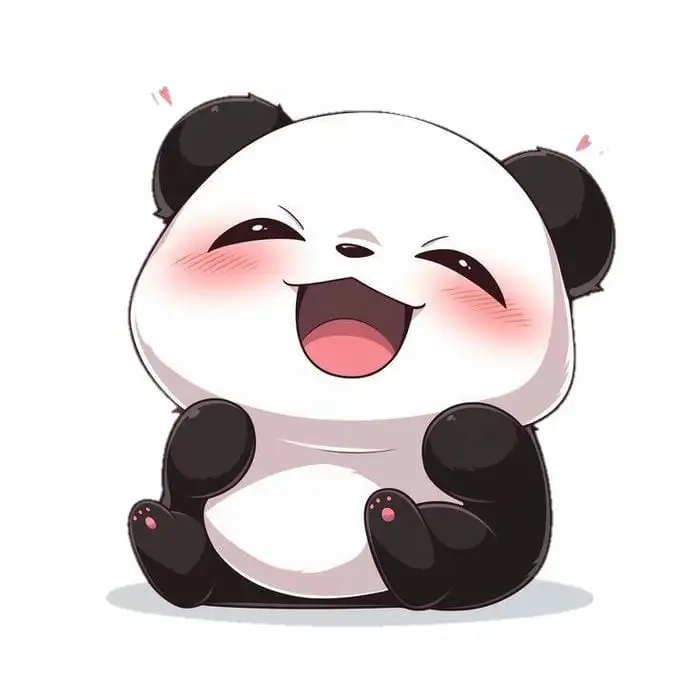 Hình gấu trúc chibi cute khiến tim rung rinh