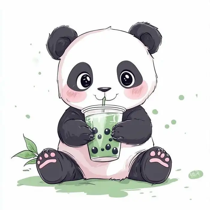 Hình panda chibi cute gây ấn tượng mạnh mẽ