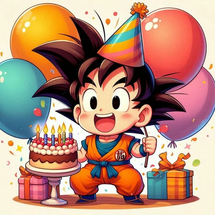 Ảnh Goku chibi cute cực kỳ dễ thương cho fan anime