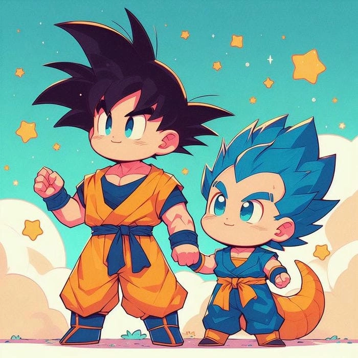 Goku chibi ngầu cực kỳ phong cách và ấn tượng