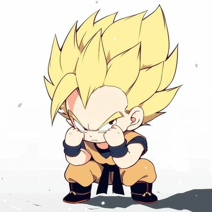 Goku chibi PNG dễ dàng sử dụng cho thiết kế