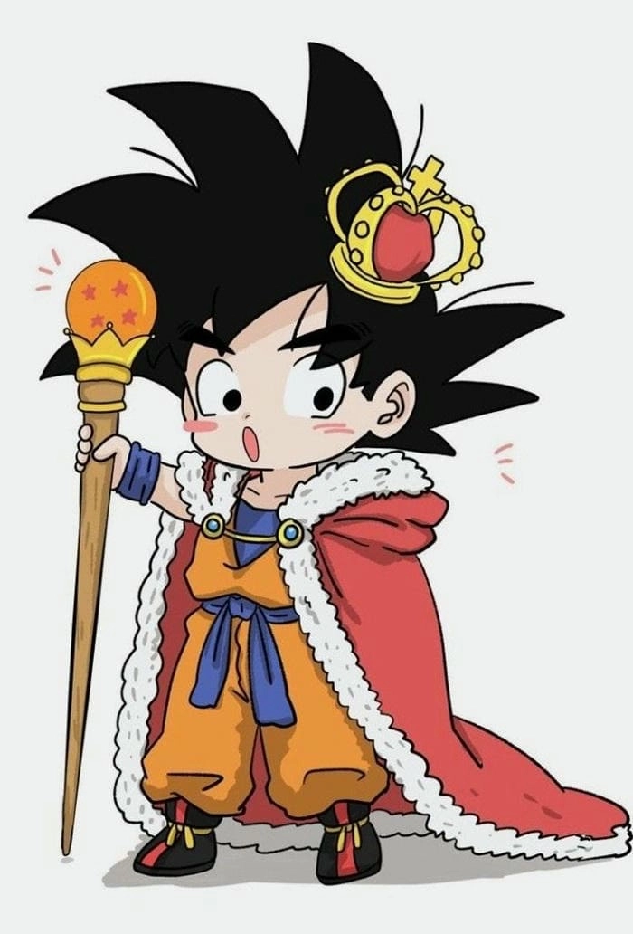 Hình ảnh Goku chibi cute với phong cách trẻ trung