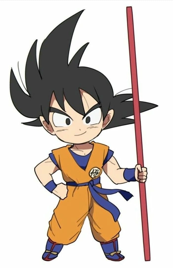 Goku chibi drawing cực kỳ chi tiết và dễ thương