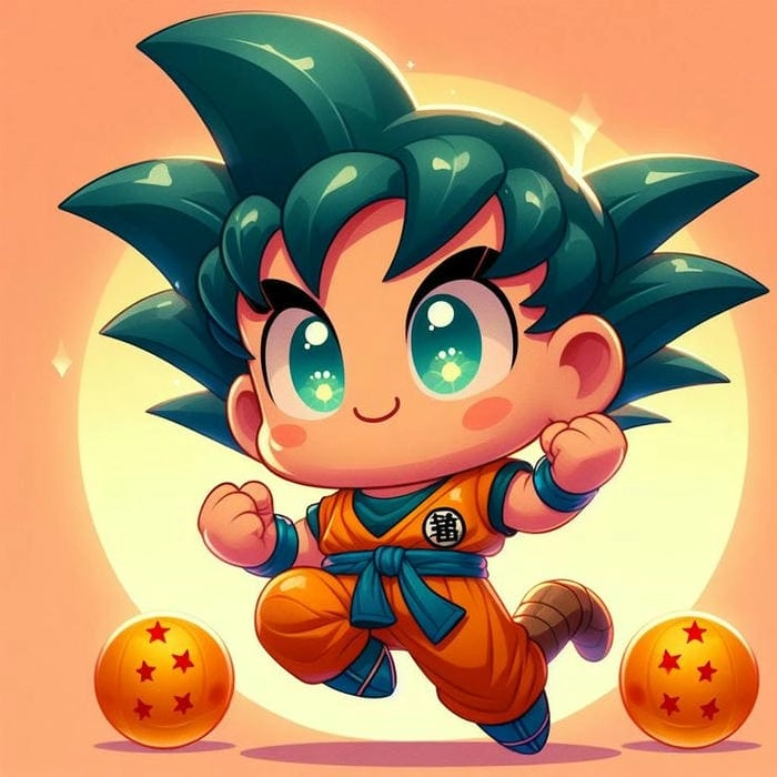 Goku chibi GIF động khiến bạn không thể rời mắt