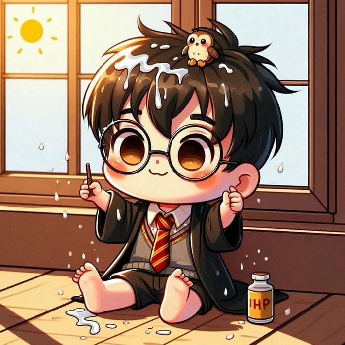 Harry Potter chibi Hermione thông minh và đáng yêu tuyệt đối