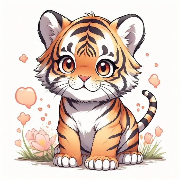 Ảnh hổ chibi tràn đầy sự dễ mến