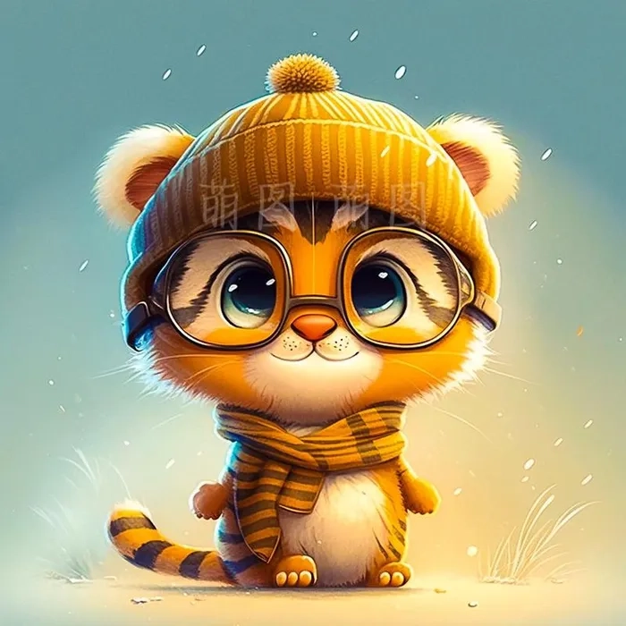 Hình con hổ chibi nhỏ nhắn dễ mến