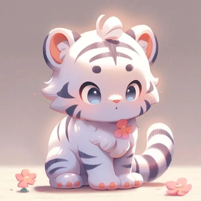 Hình ảnh hổ chibi cute không thể rời mắt