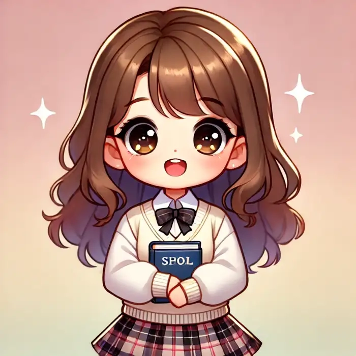 Hình chibi học sinh gợi nhớ tuổi thơ tươi đẹp