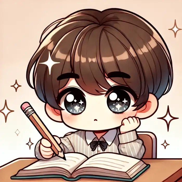 Chibi học sinh dễ thương mang nét ngây ngô xưa
