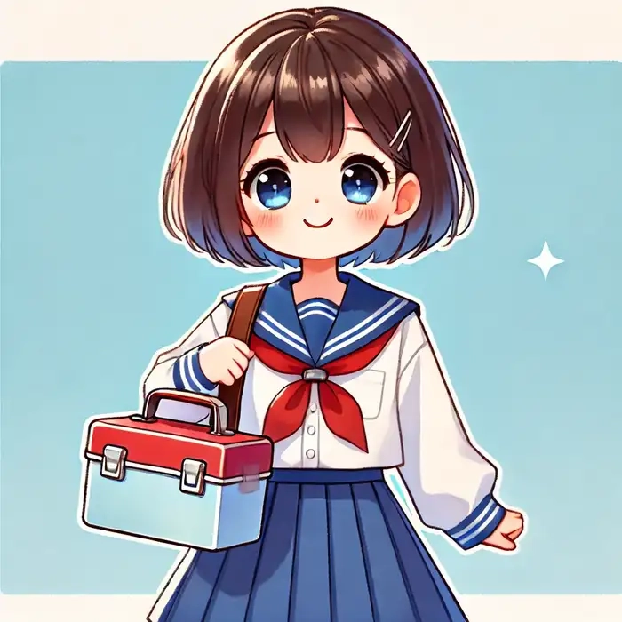 Chibi học sinh Việt Nam với áo trắng thân quen
