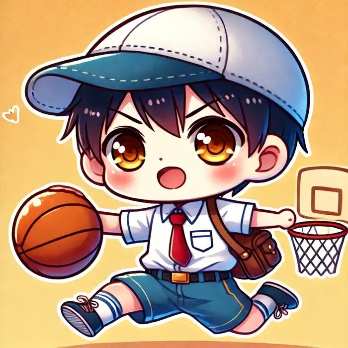 Chibi học sinh nam năng động và đầy cá tính