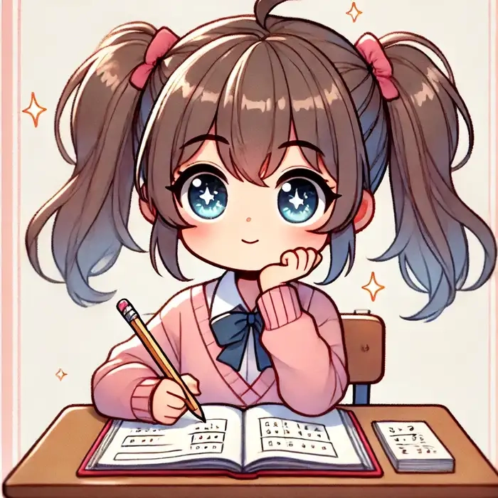 Ảnh học sinh chibi nữ tinh nghịch mà ngọt ngào