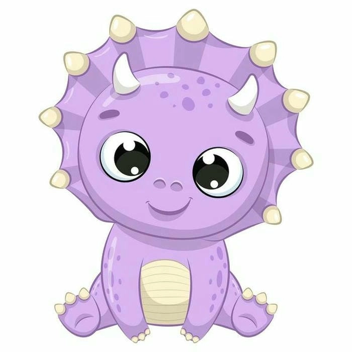 Hình khủng long cute chibi dễ thương vô đối