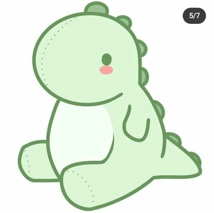 Hình khủng long chibi khiến tim tan chảy